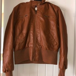 Camel Colored Bomber Jacket